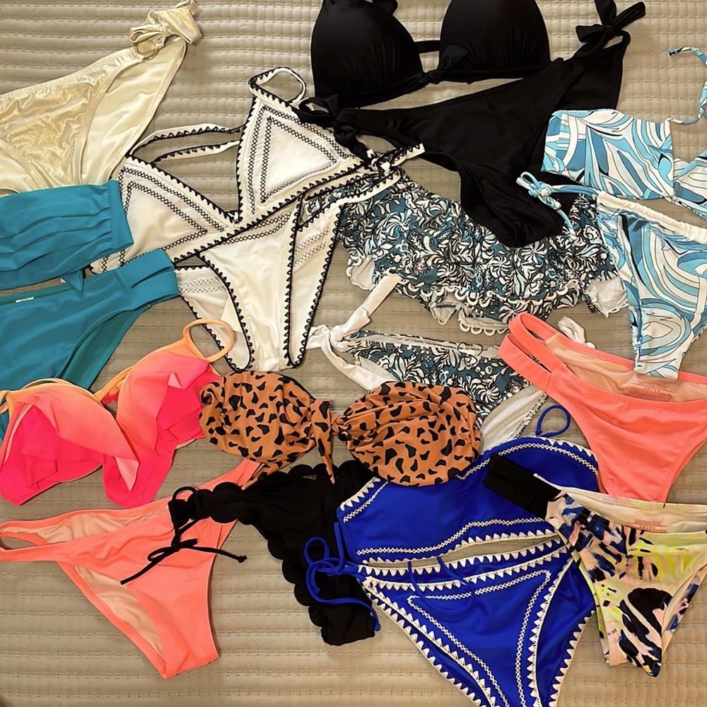 28 Piece Swimwear Bikini Bundle Including Victoria’s Secret
